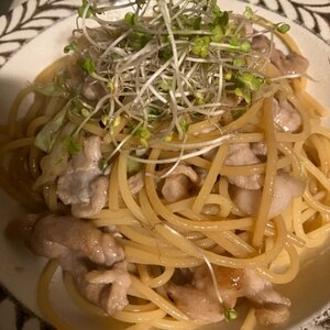 お家にあるもので！豚肉の和風パスタ